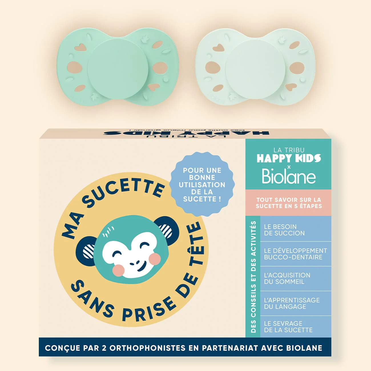 Coffret "Ma sucette sans prise de tête" + sucettes anatomiques - Image 5