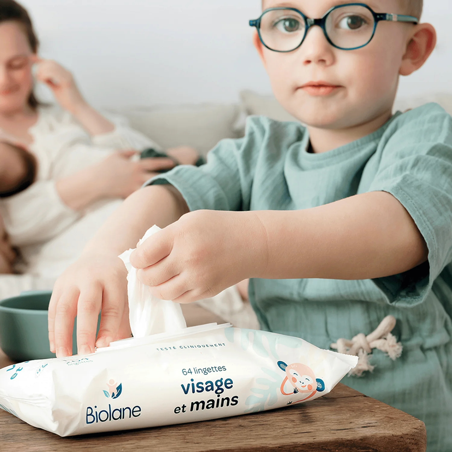 Lingettes visage et mains x64 lot de 12 - Image 2